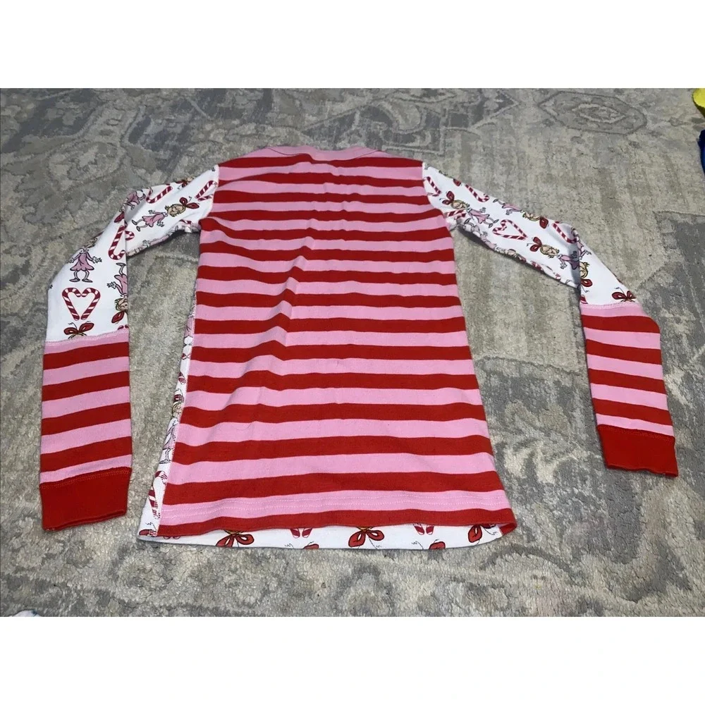 Dr Seuss Hanna Anderson Grinch Christmas Pajama Top Shirt Cindy Lou‎ Girls Sz 10